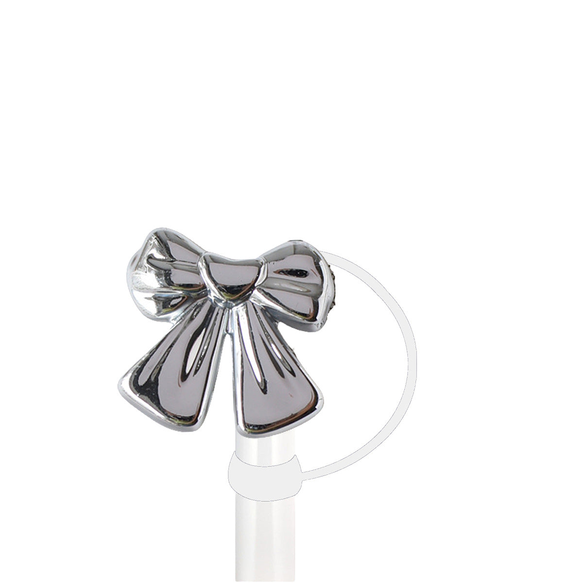 Wholesale 5pcs/pack 10mm Electroplated Metal Pink Diamond Series Straw Cap